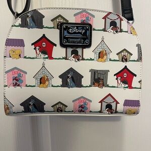 Loungefly Disney Dog House Print Carrier - Black, White, Red